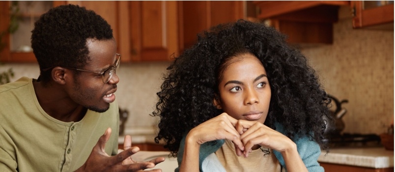 Man saying sorry to women