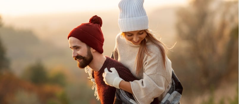 Young couple having fun