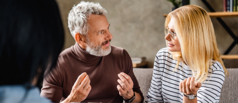 Young couple having therapy session
