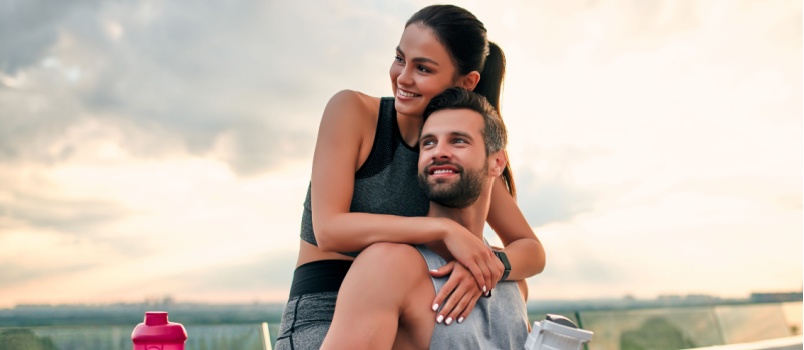 Romantic couple enjoying together