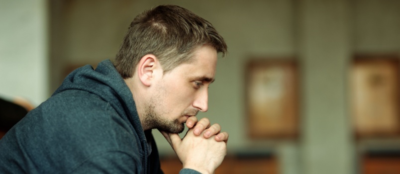 Man thinking about something