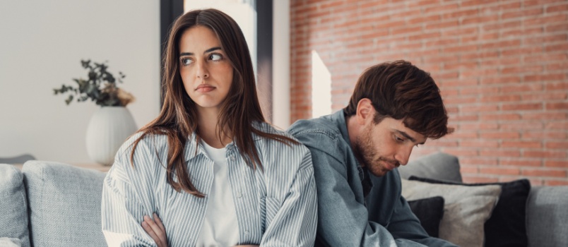 Young couple having conflicts