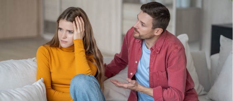 Man trying to give explanation