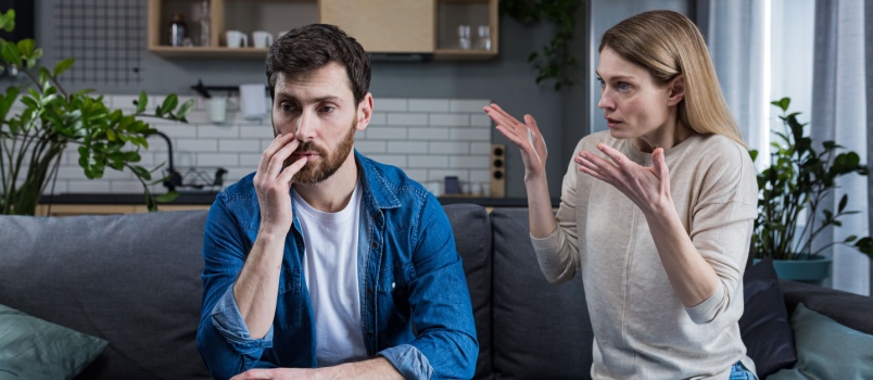 Man and woman having conflicts