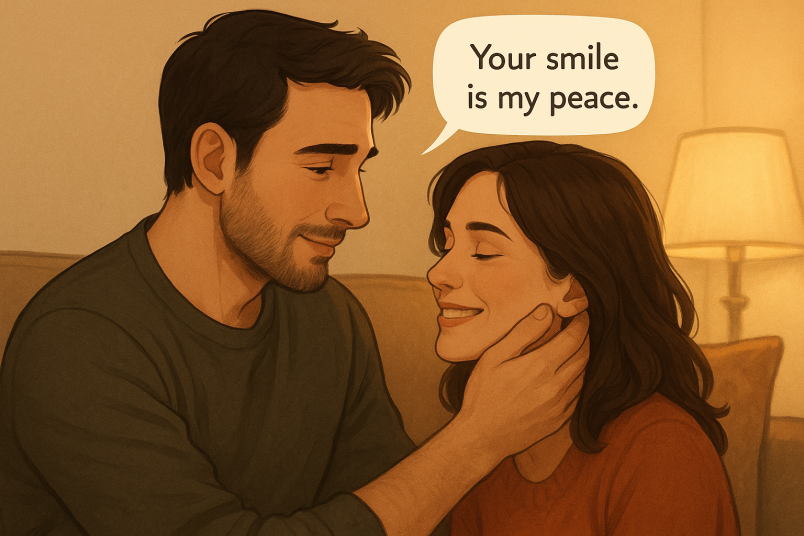 Couple expressing love