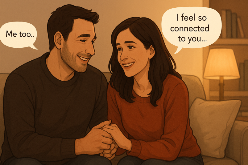 Couple sharing feelings