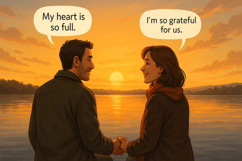 Couple talking to each other