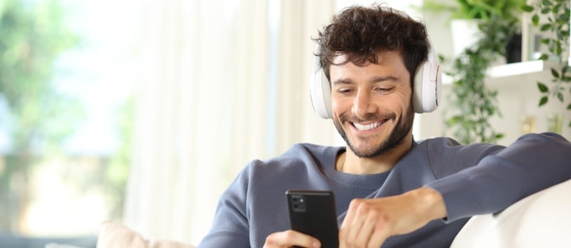 Man listening to music