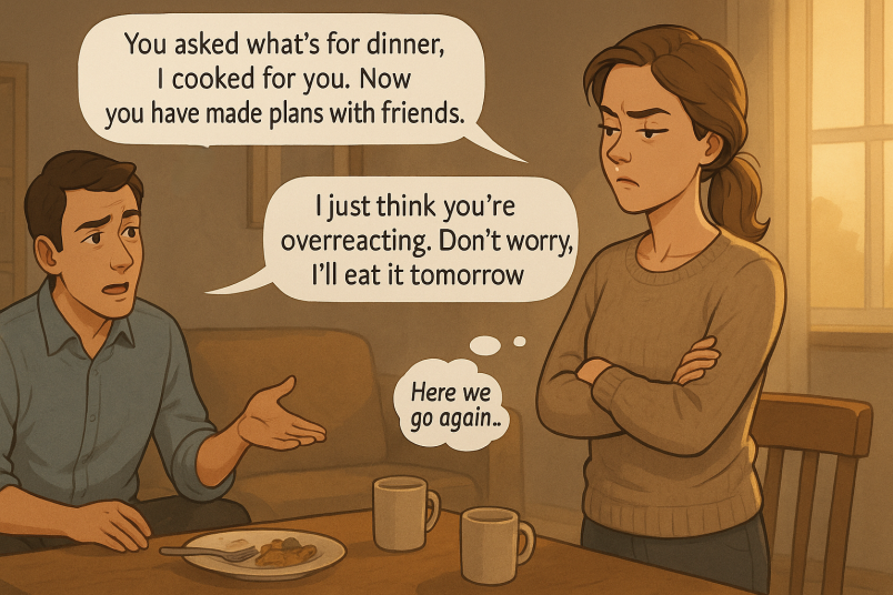 woman upset with her partner