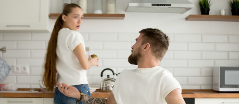 Young couple having argument