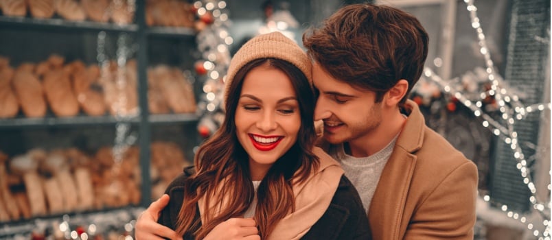 Romantic couple having fun together
