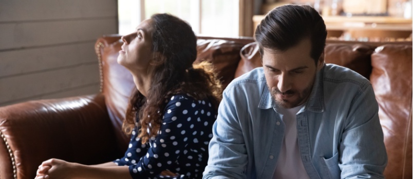 Young couple having conflicts