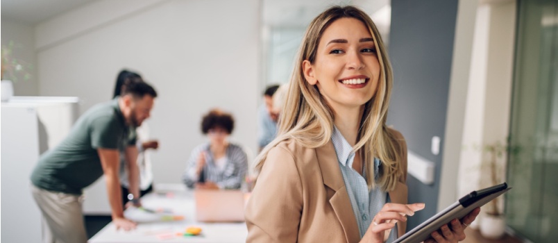 Smiling business woman
