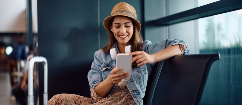 Woman using smartphone