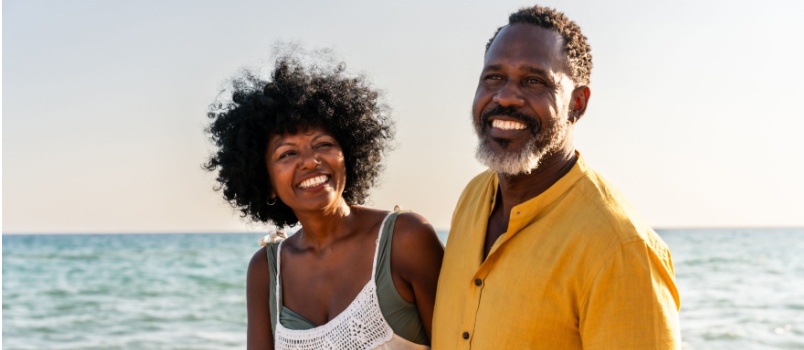 Smiling black couple