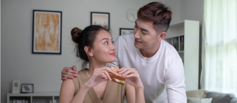 Young romantic couple