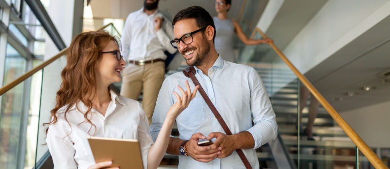 Business people having fun