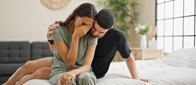 Couple supporting each other