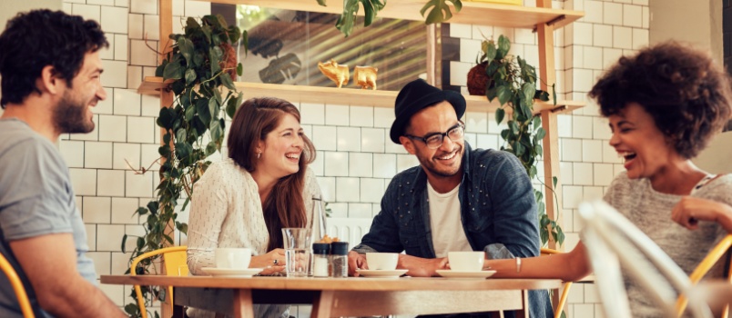 Young people having great time