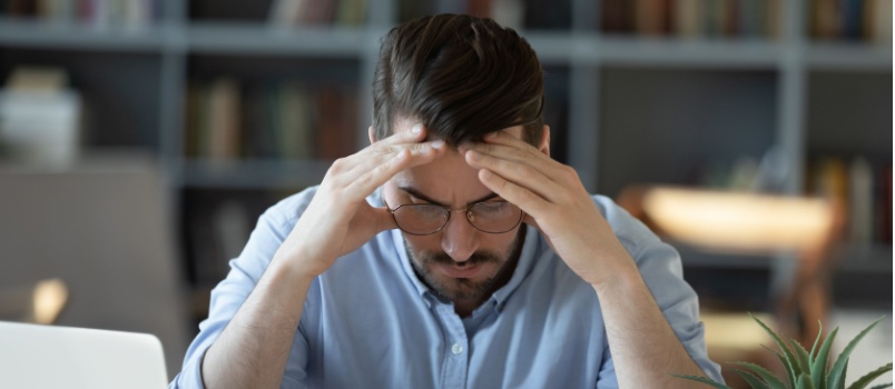 Frustrated young man