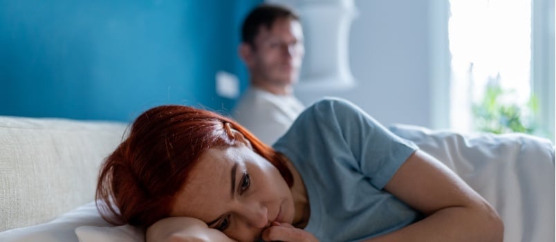 Young couple having relationship issues