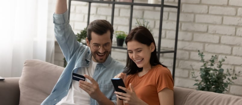 Happy cheerful couple