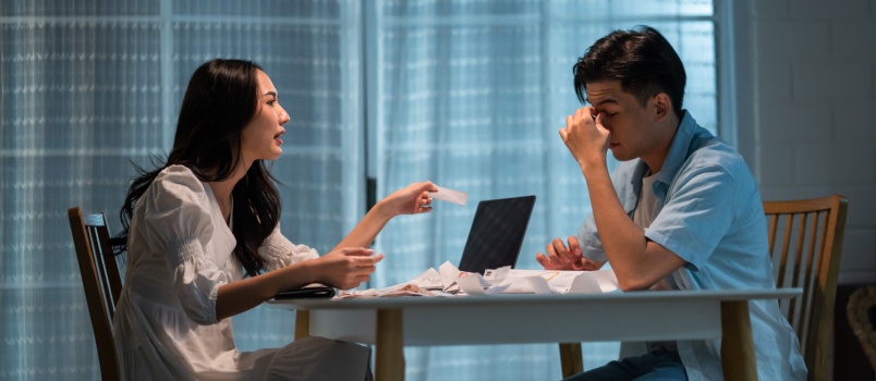 Young couple having an argument