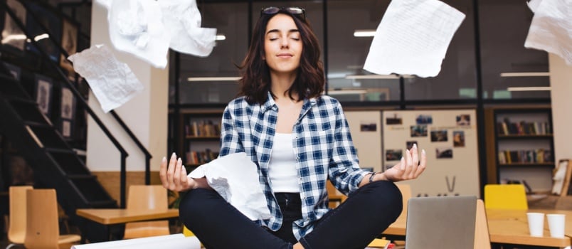 Young woman doing yoga