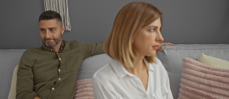 Young couple having conflicts