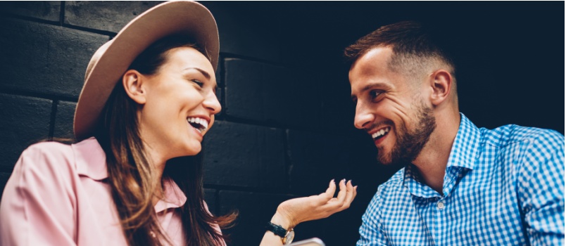 Two friends talking to each other