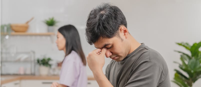 Young couple having conflicts