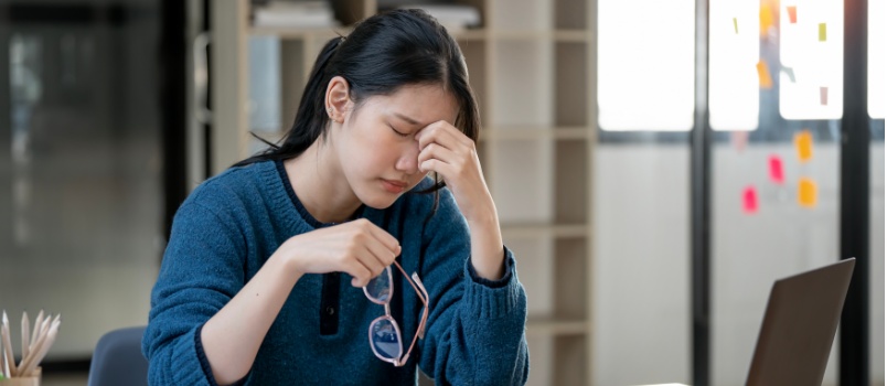 Young woman feeling tired