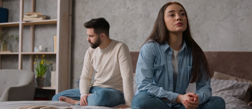Young couple having relationship conflicts