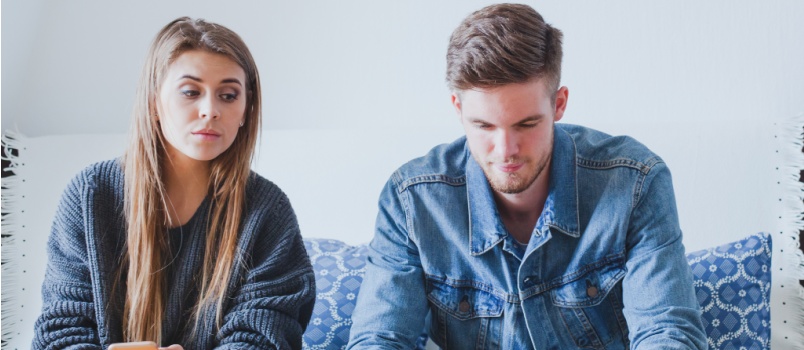 Wife spying on husband