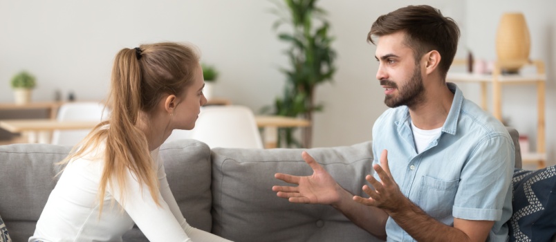 Young couple having conflicts