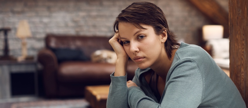 Depressed young woman