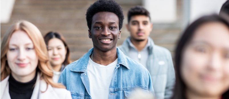 multiracial crowd people