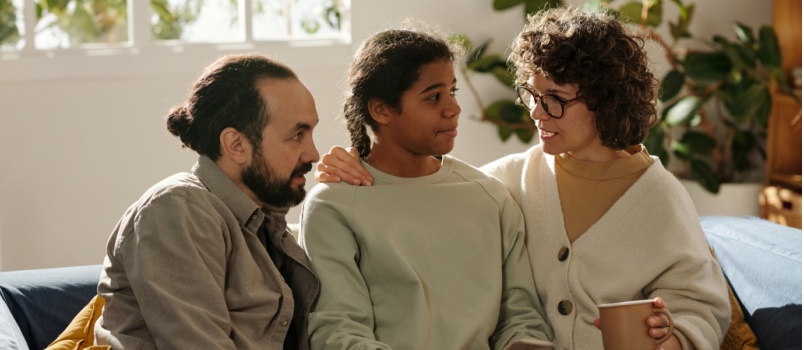 Family sitting together