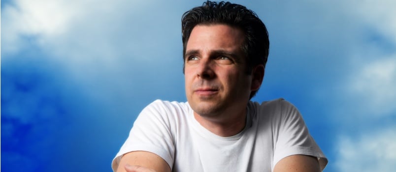 Man looking off distance