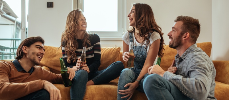 Friends enjoying each other company