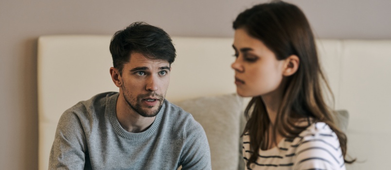 Couple supporting each other