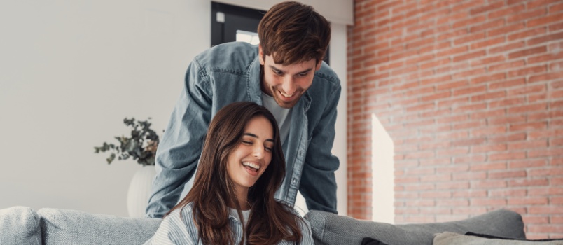 Couple sitting relaxed