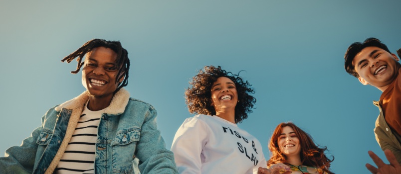 Group of friends having fun