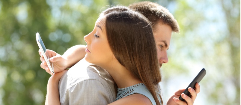 Couple cheating on each other