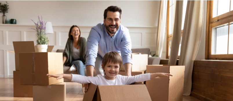 Father playing with son