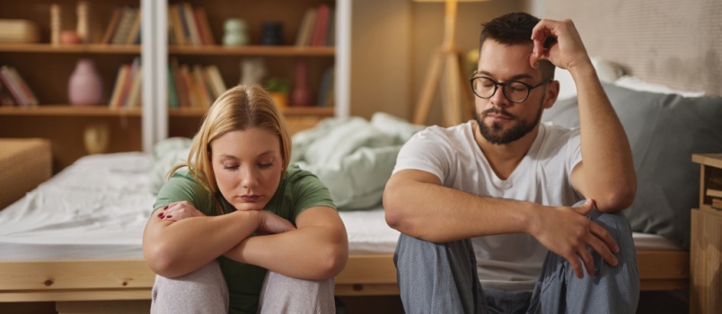 Couple having relationship conflicts