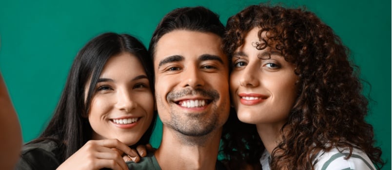 Two beautiful woman taking selfie