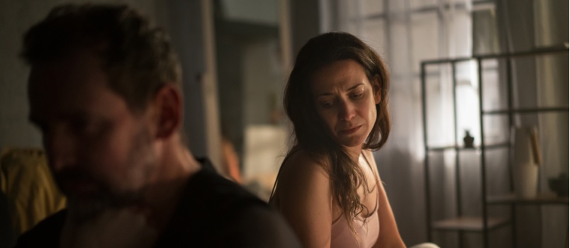 Upset man and his wife