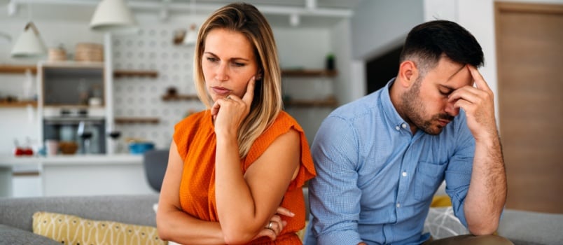 Young couple having conflicts