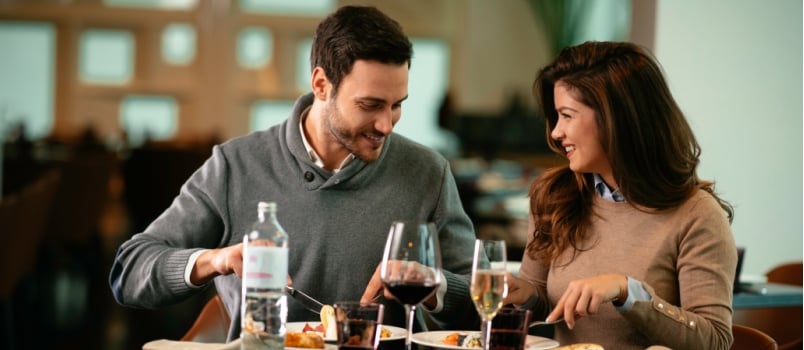 Couple on a romantic date 